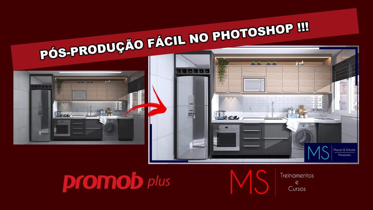 Pós-produção em PHOTOSHOP com render de promob