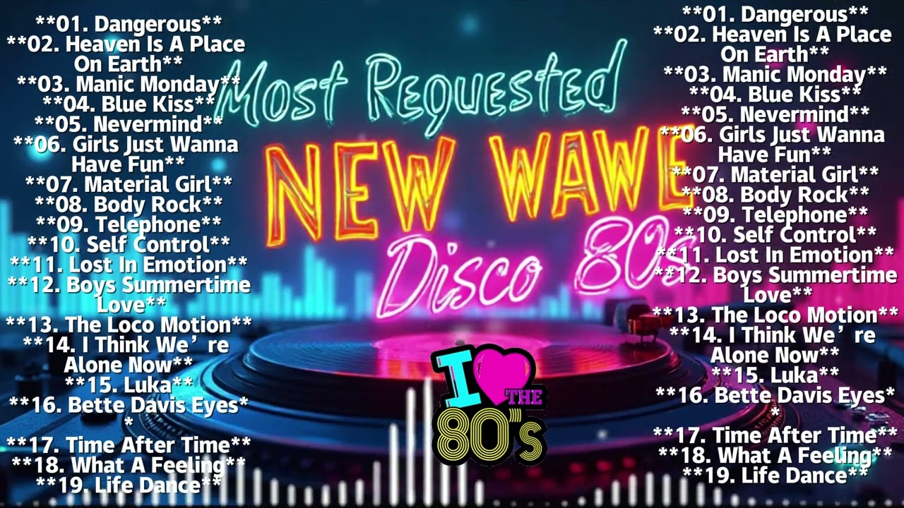 Top 20 Most Requested New Wave Disco 80s Nonstop Remix