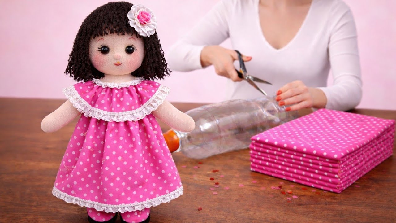 💥Этот малыш сделан из пластиковой бутылки / 💕Создание огромного малыша из переработанных материалов