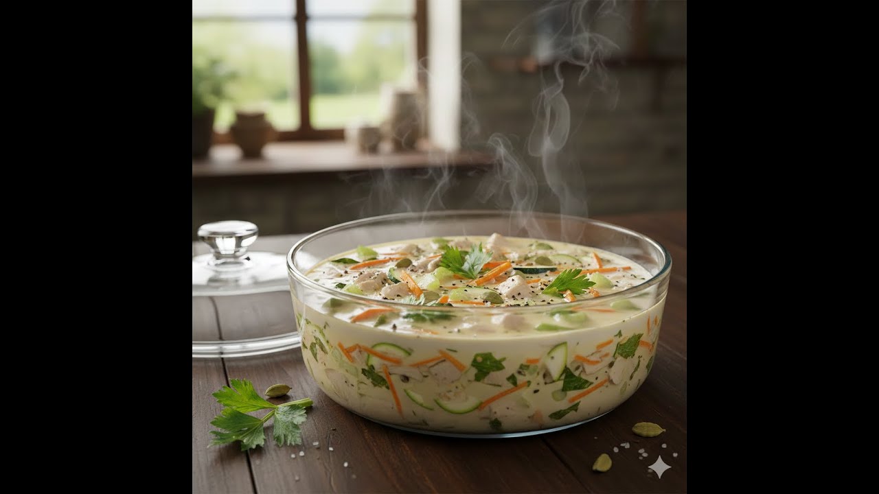 شوربة الخضار بالفراخ واللبن @Ashraf Food