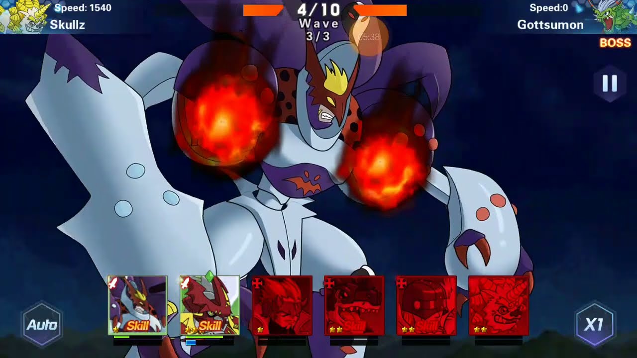 GAMEPLAY - DIGIMON - Monster Tamer Adventure - Manual and Auto Control - Orgemon Boss Fight