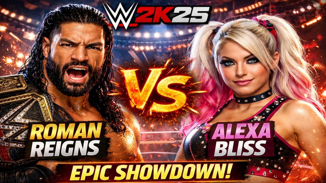 WWE 2K25 Live 🔴 Female Superstar vs Roman Reigns | #Shorts