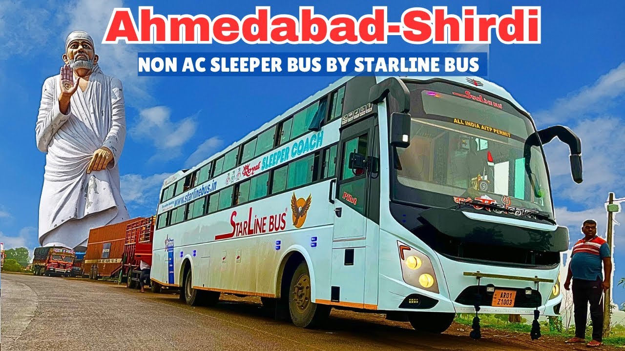 | Ahmedabad to Shirdi |Non AC Sleeper | Brand New Bus |Starline Bus