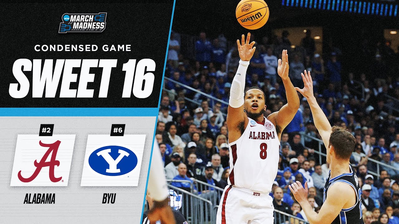 Alabama vs. BYU - Sweet 16 NCAA tournament extended highlights