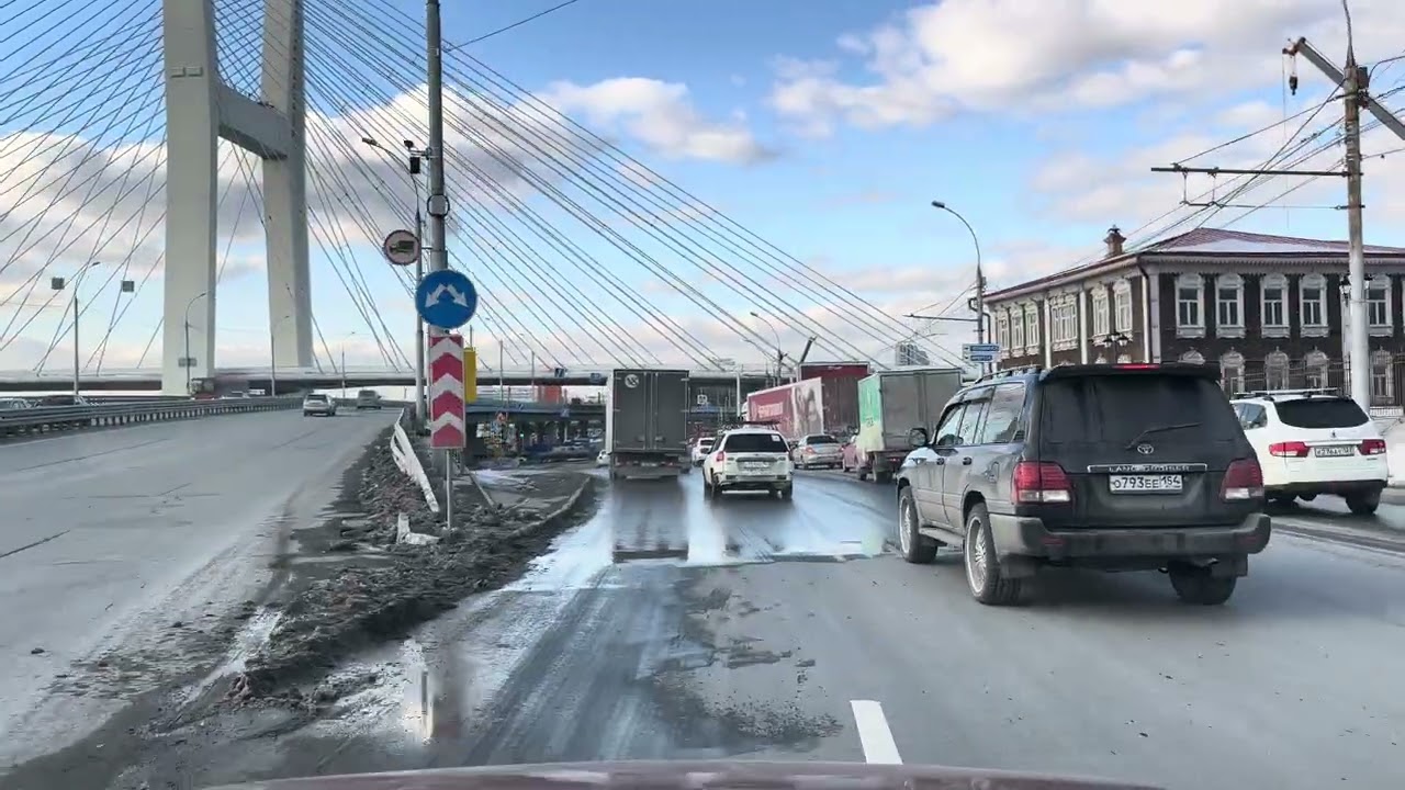 4k Novosibirsk Siberia Walk down the street Big city Russia