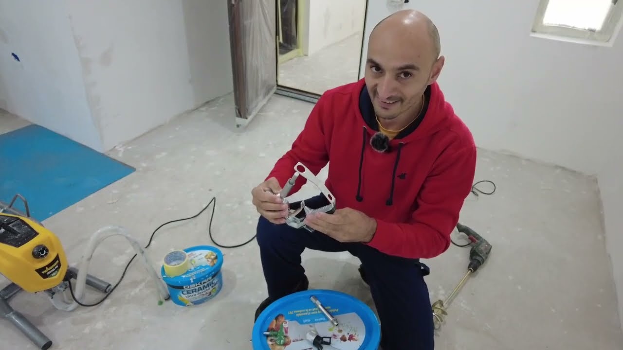 Asamblare pompa airless WAGNER! Aplicare vopsea lavabilă CERAMICA