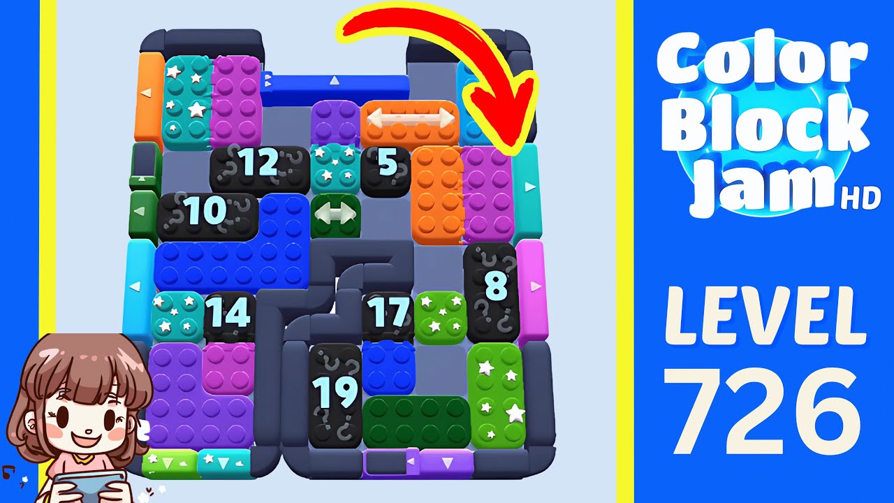 Color Block Jam Level 726 Solution Walkthrough
