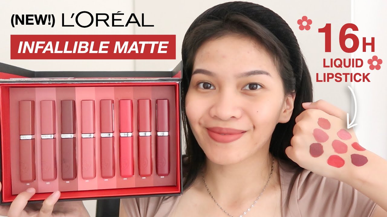 L'OREAL INFALLIBLE MATTE RESISTANCE LIQUID LIPSTICK SWATCHES Ratu Adellya