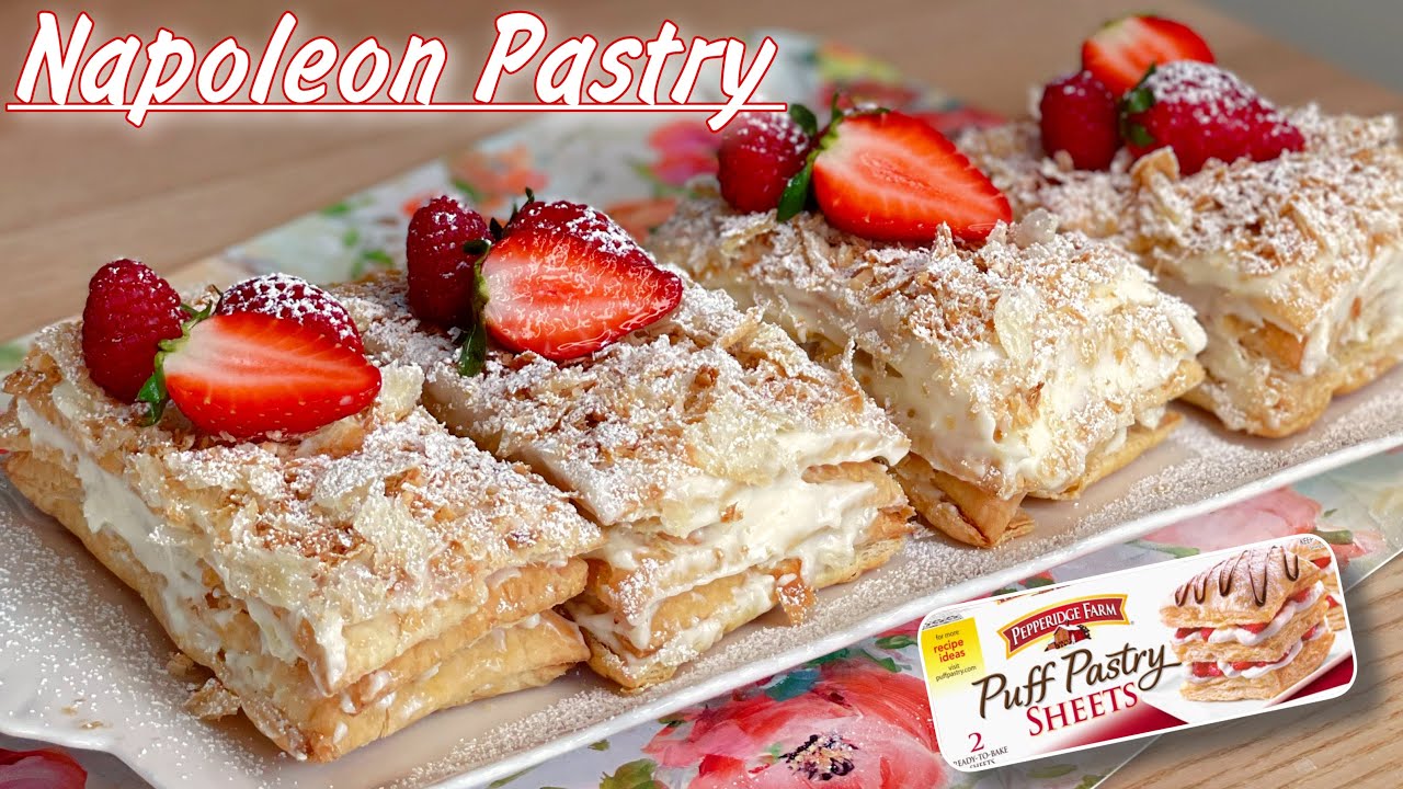 Easy Napoleon recipe with Puff Pastry | Oson Napaleon retsepti tayyor qatlama hamirdan