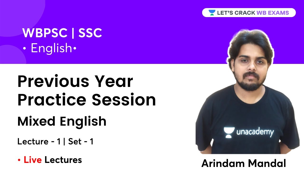 Previous Year Practice Session On Mixed English (Set-1) | WBPSC | SSC | WB Exams | Arindam Mandal