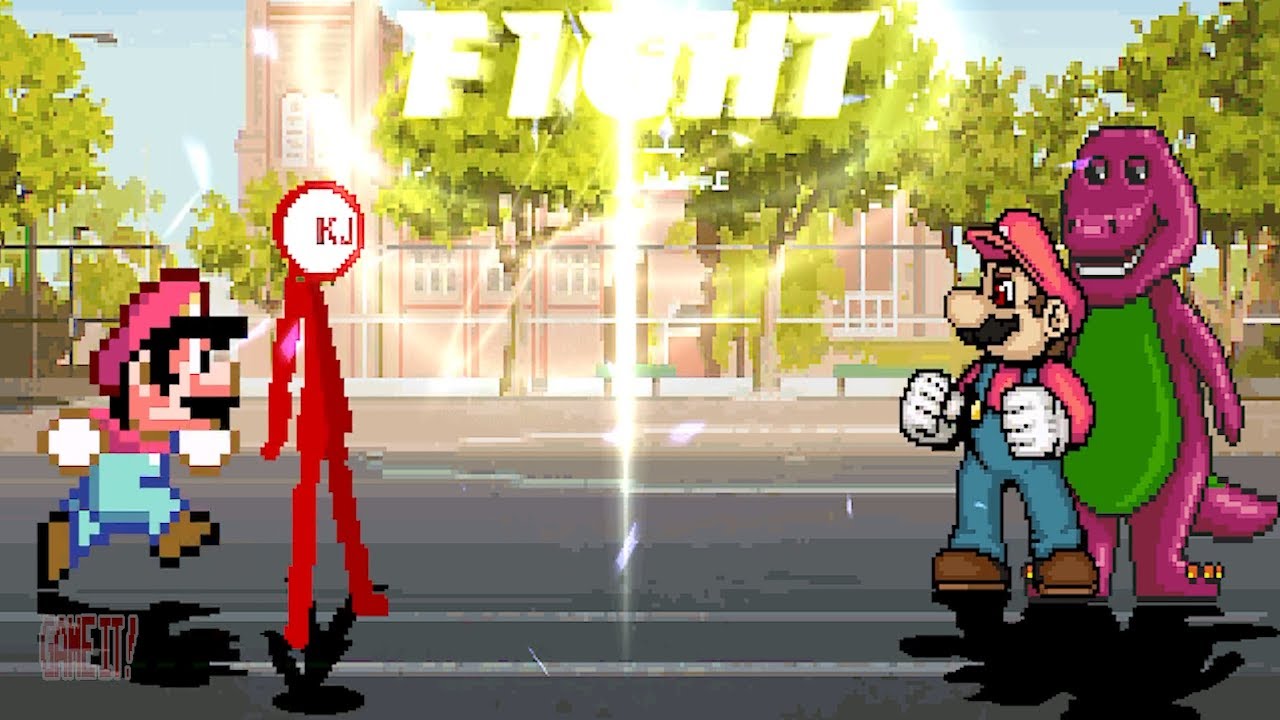 TEAM KJ & POWER STAR MARIO FIGHTS AND DESTROYS MUGENS IN SURVIVAL MODE UNTIL THE GAME CRASHED!