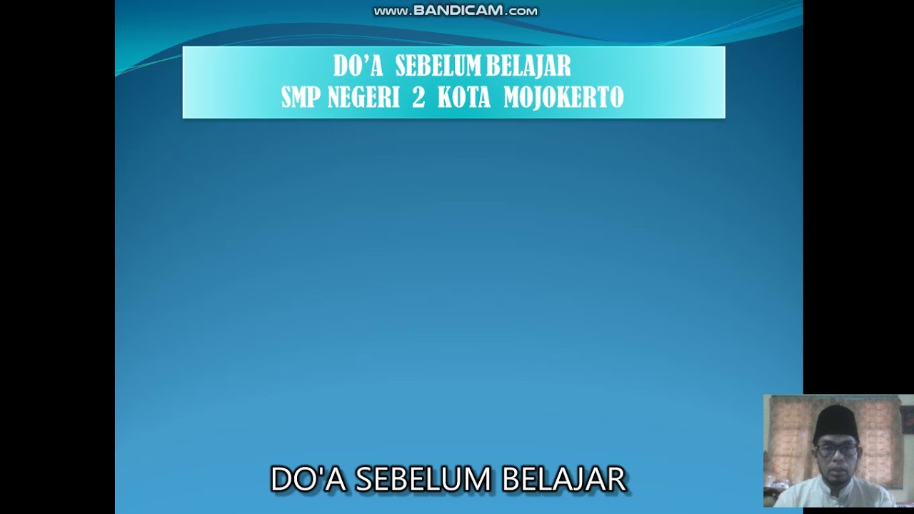 Do'a sebelum belajar daring SMP Negeri 2 Kota Mojokerto