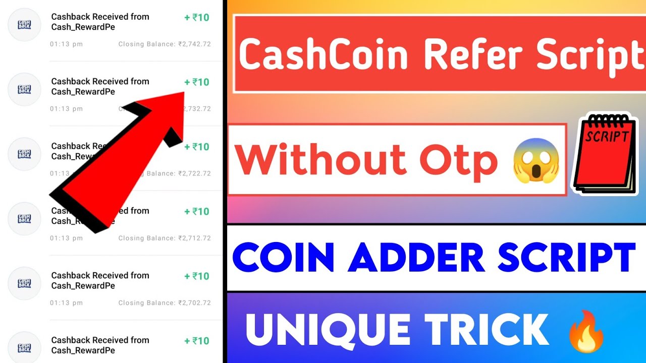 cashcoin app refer script |cashcoin app script |cashcoin app unlimited trick|paytm cash adder script