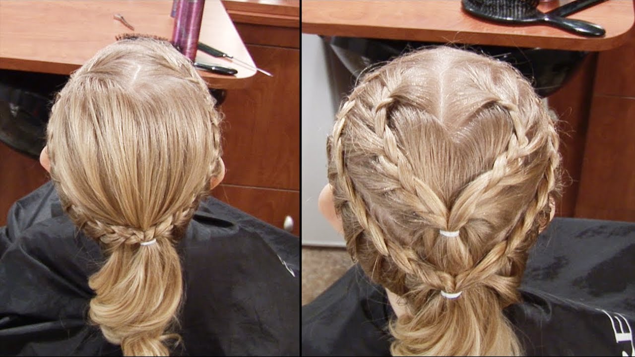 VALENTINES DAY HAIR // Cute French Braid Heart Hair Tutorial // Natural Hairstyles
