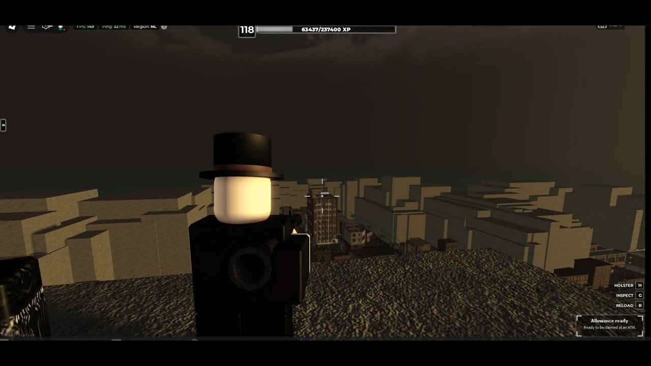 Roblox Criminality killing/trolling cheaters/teamer/sweats with BFG and RPG From tall mountains