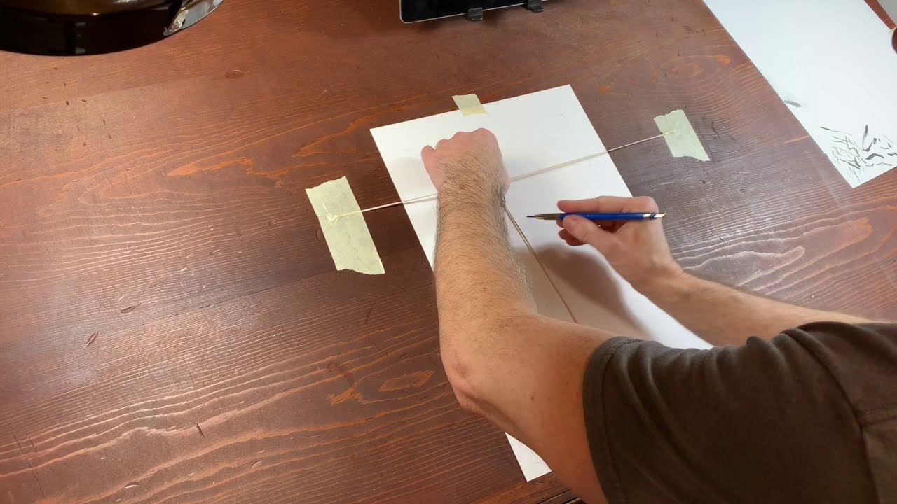 1, 2 & 3 Point Perspective Hack with A Rubber Band and A Paper Clip