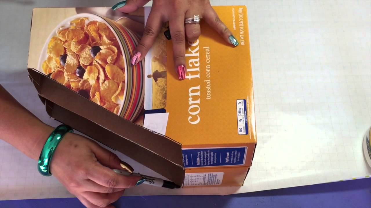 Como Hacer Organizador de Libros y Revistas hecho de Cajas de Cereal Recicladas