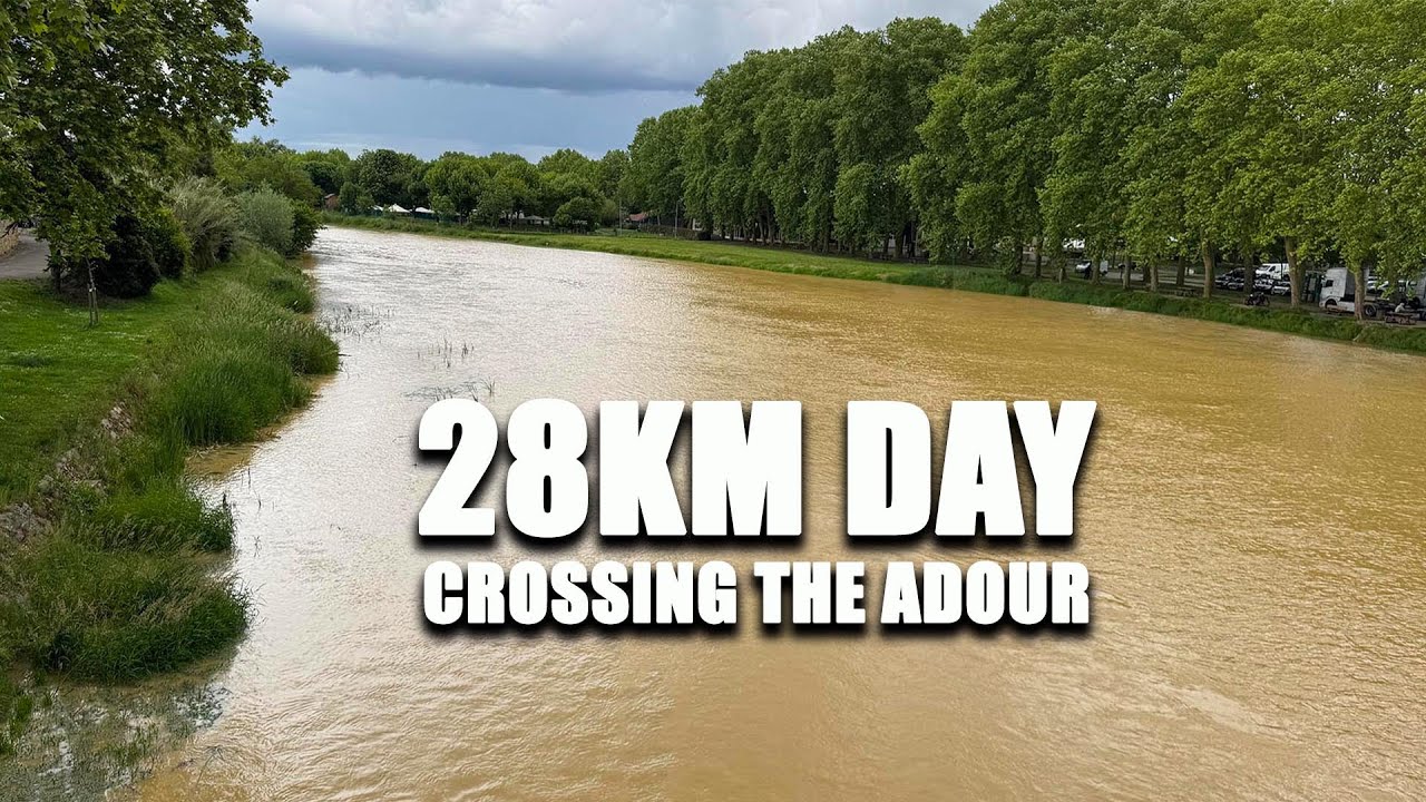 Crossing the Adour After 28km – This Is What the Real Camino Looks Like