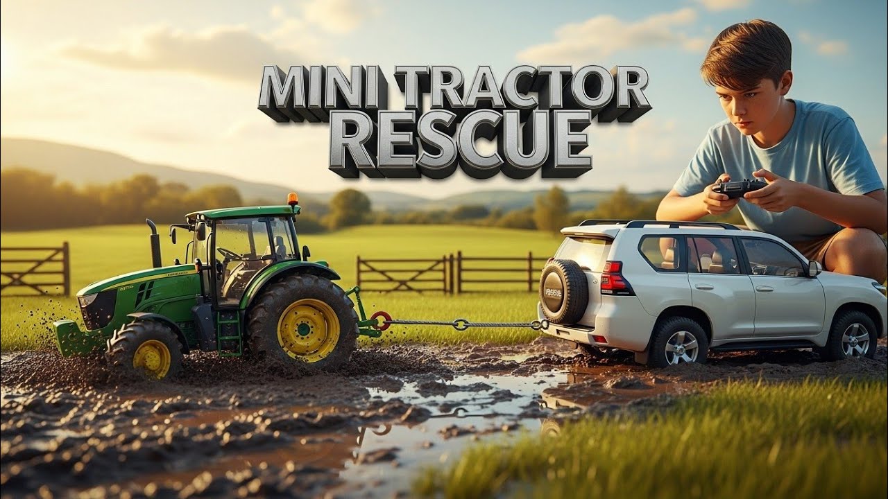 Mini Farm Life &mdash; Realistic Mini Tractor Ploughing Scene | Relaxing Farm Video #MiniFarm