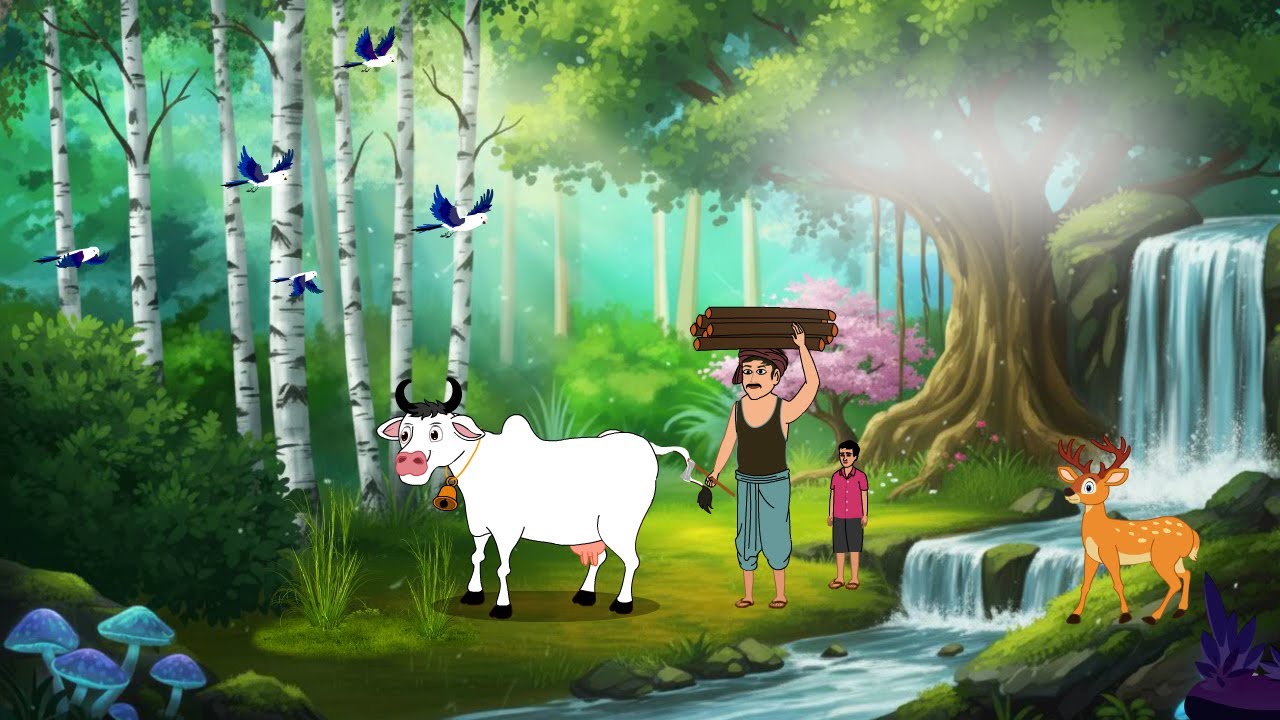 गरीब लकड़हारा और कपिला गाय ||  The Poor Woodcutter and the Kapila Cow|| hindi kahani || moral story
