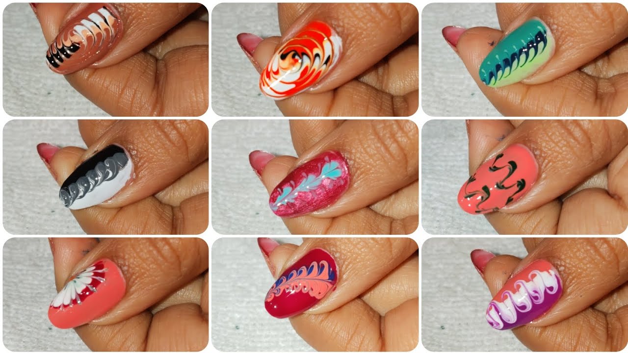 easy nail art designs with just use of safety pin | nail art without tools