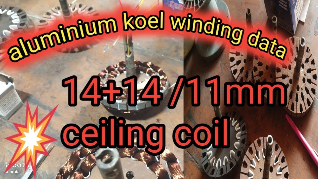 14+14 ceiling coil aluminium winding data