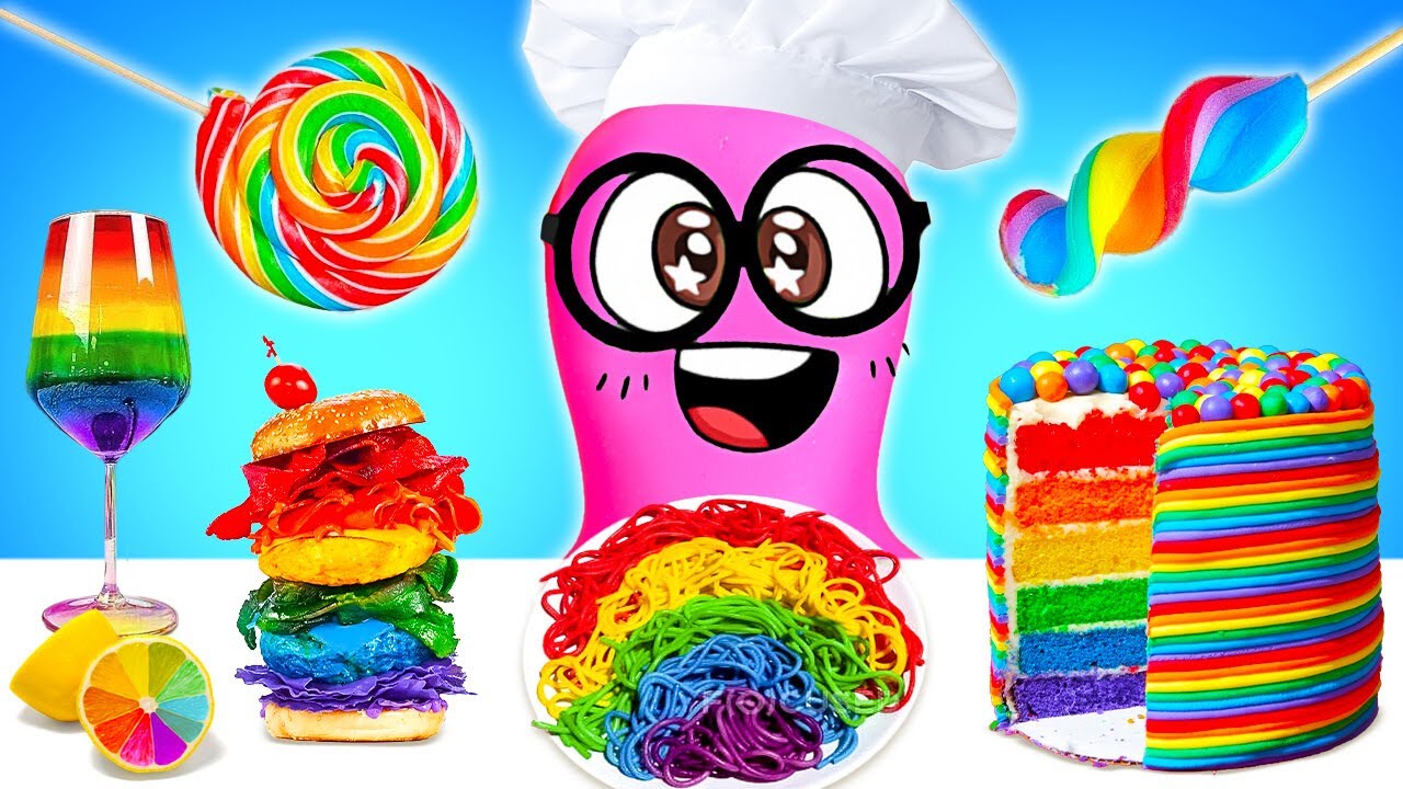 Ideas de manualidades arcoíris para niños || Recetas creativas y divertidas || Desafío de cocina 🍨✨🌈