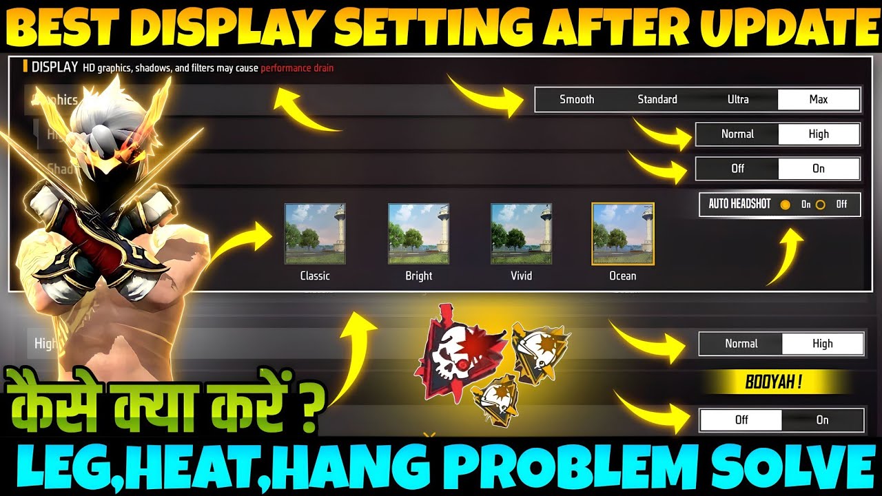 display Setting Free Fire | Pro Player display Setting Free Fire 2024 | Free Fire Setting |Free Fire