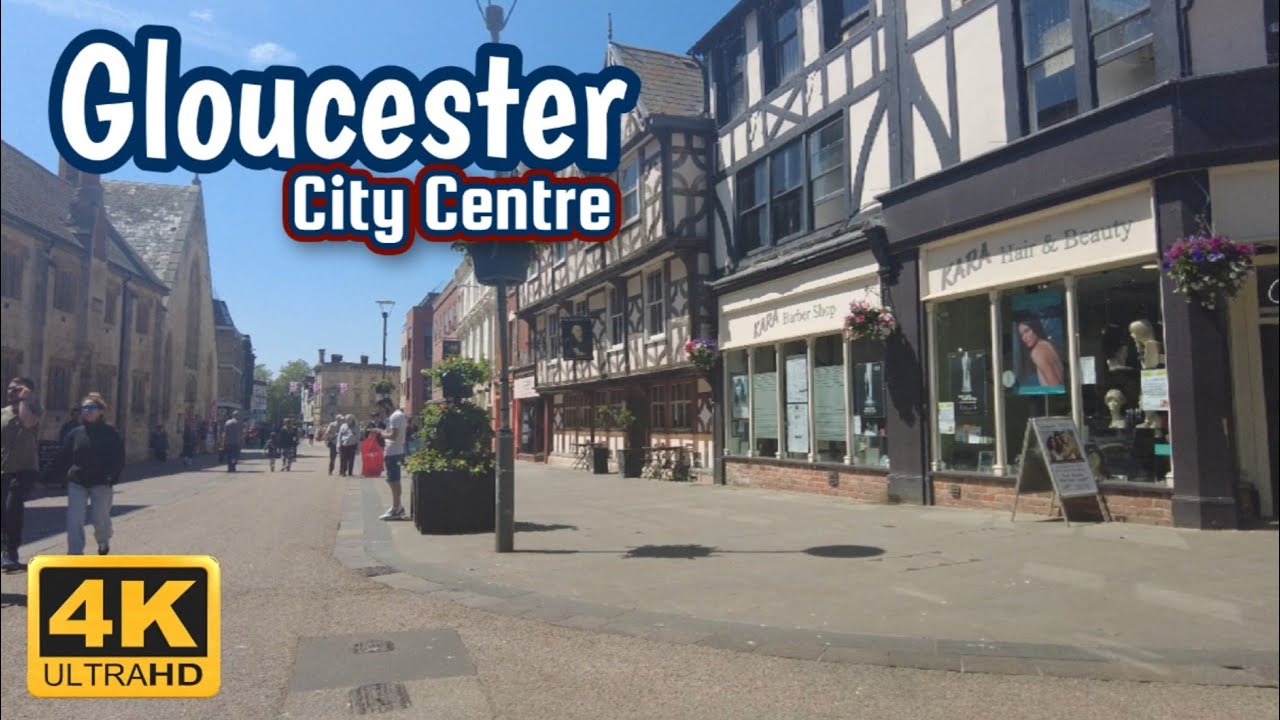 Gloucester City Centre Walk 4K | June 2023