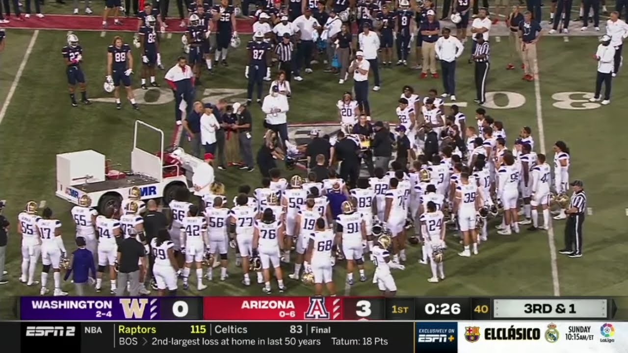 Washington DB Alex Cook Suffers Scary Injury vs Arizona | 2021 College Football