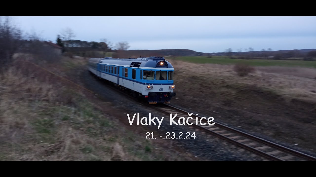 Vlaky Kačice - 21. - 23.2.2024 (ČD,ARR. Os, R, Sp.)