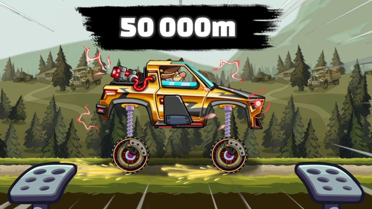 THE FIRST 50 000m in FOREST - HILL CLIMB RACING 2