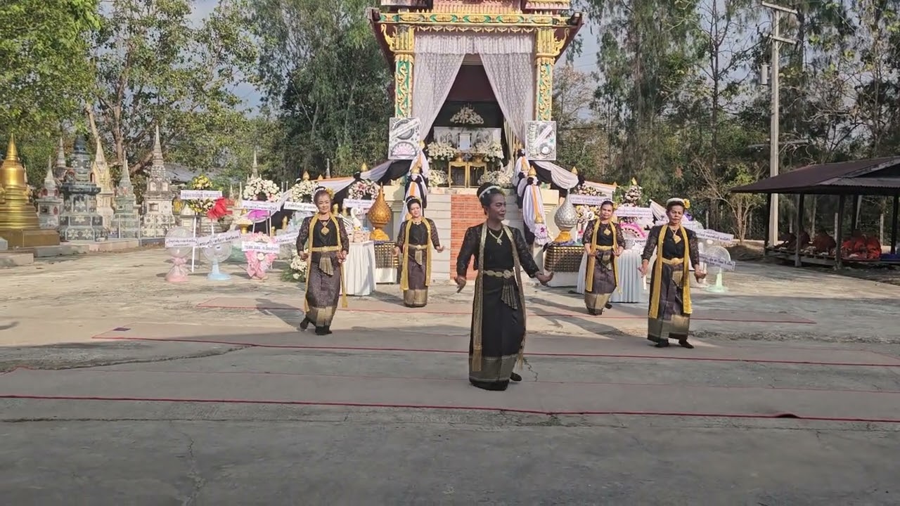 รำทะแยมอญ ชมรมวัฒนธรรมพลังบุญ (วัดพระพุทธฉาย) ไว้อาลัยให้กับคุณพ่อเสรี