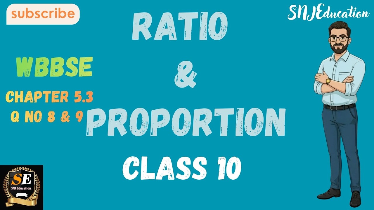08 II Ratio and Proportion II Madhyamik II Solution II WBBSE Class 10 Chapter 5 Ex 5.3 Q No 8 & 9
