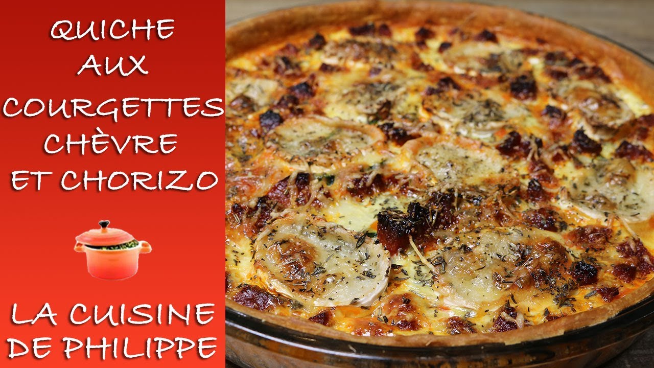 Quiche aux courgettes chèvre et chorizo