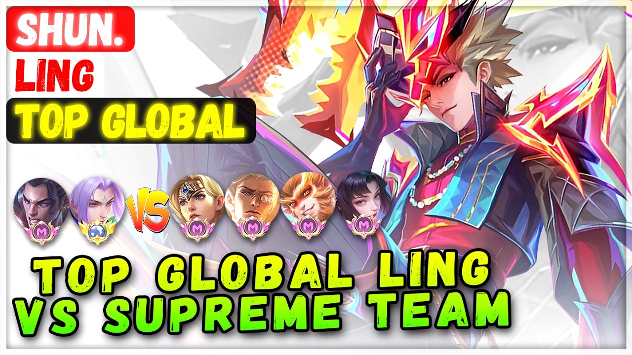 Top Global Ling VS Supreme Team [ Top Global Ling ] Shun. - Mobile Legends Emblem And Build