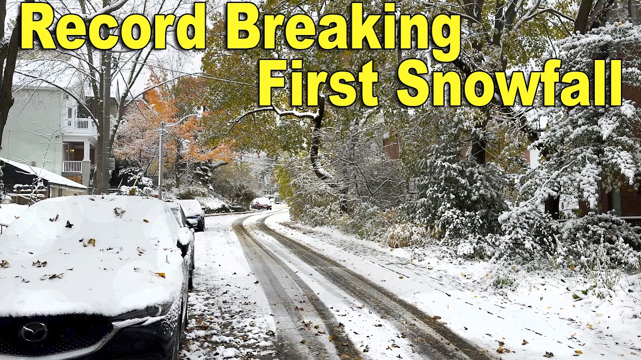 Toronto First Snowfall of the Season | Beautiful Riverdale Walk (Fall 2025)
