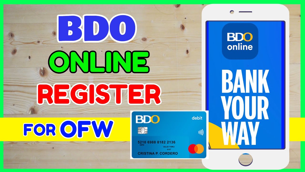 BDO Register for OFW: BDO Kabayan Sign Up Online | BDO Online and BDO App Registration