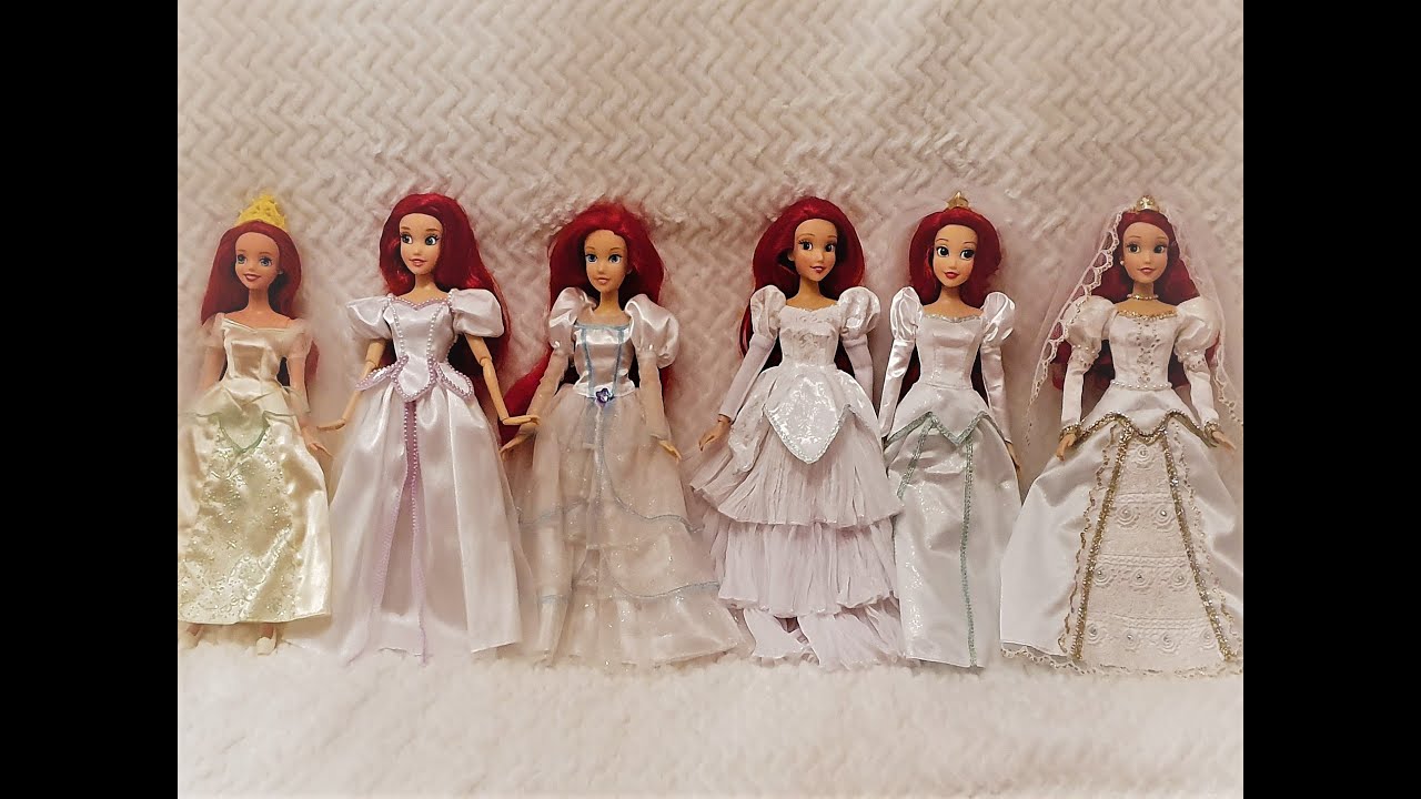 ✨💖Disney Princess Ariel Wedding Doll 1 PRINCESS 6 DESIGNS from 90s to OOAK A Jorney through Design✨💖