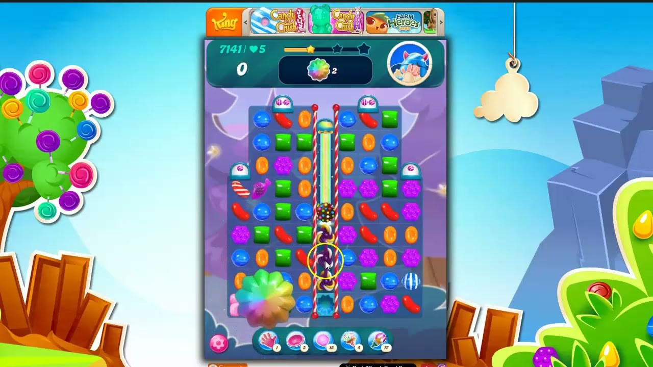 Candy Crush Level 7141 Talkthrough, 17 Moves 0 Boosters