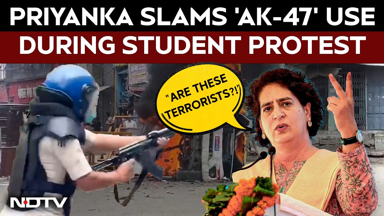 NEET Protests AK-47 Row | Priyanka Gandhi Slams Police After Viral AK-47 Video From Bihar Protest