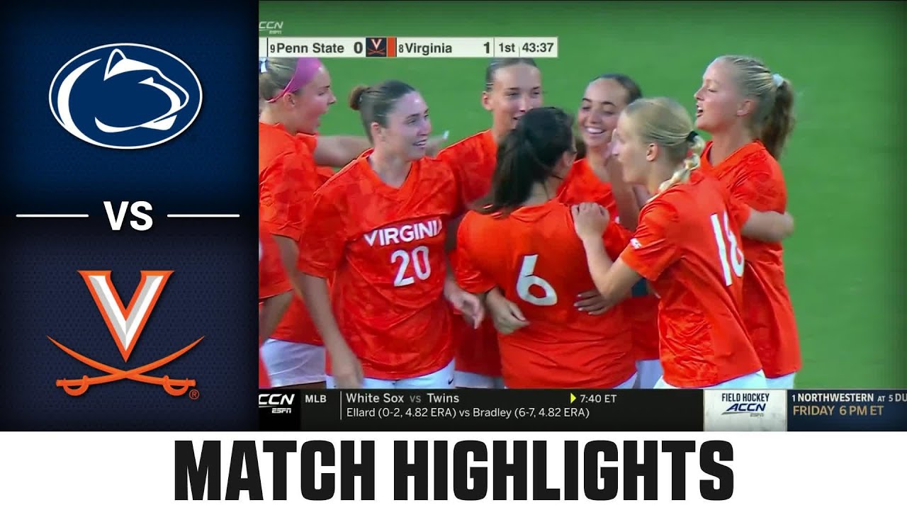 Penn St. vs. Virginia Match Highlights | 2025 ACC Women's Soccer