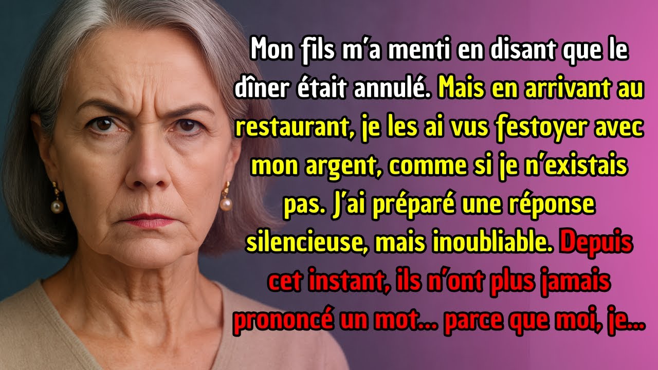 Mon fils a dit que le dîner était annulé. J’y suis allée… Ils mangeaient tous sans moi.