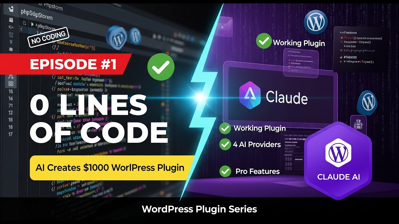 ШОКИРУЮЩИЙ Эксперимент: AI Написал Полный WordPress Плагин | Вайб-Кодинг с Claude | №1