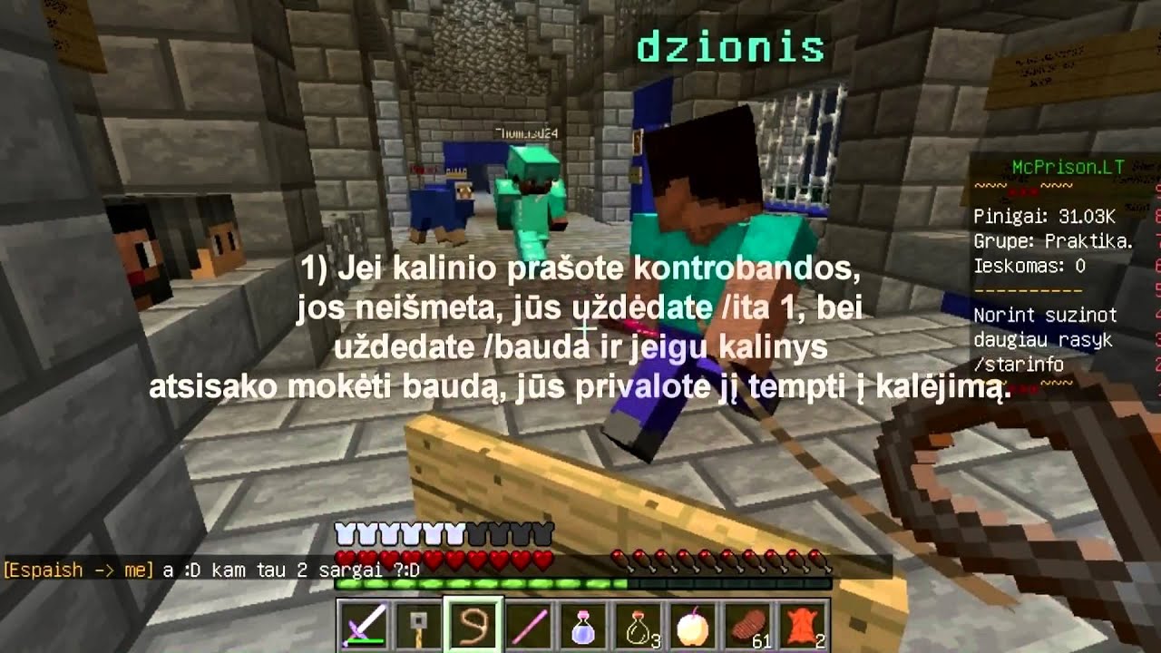 Sargų darbo informacija