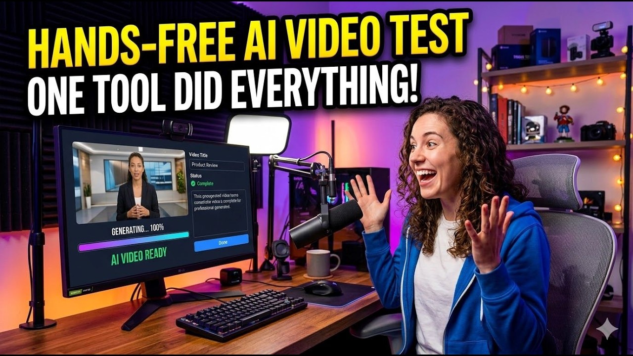&ldquo;Hands-Free AI Video Test &mdash; One Tool Did Everything&rdquo;