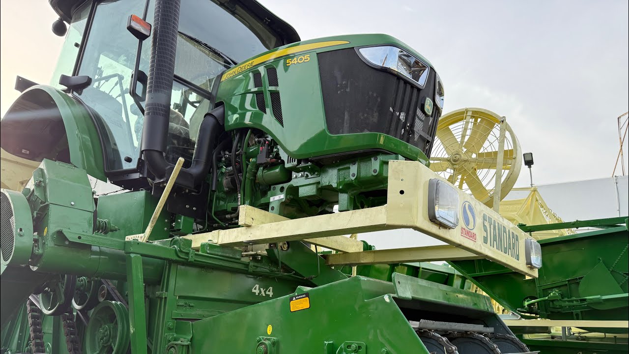 FIRST TIME AC JOHN DEERE 5405 4WD || STANDARD TSC -513 HARVESTER  #johndeere ##automobile 