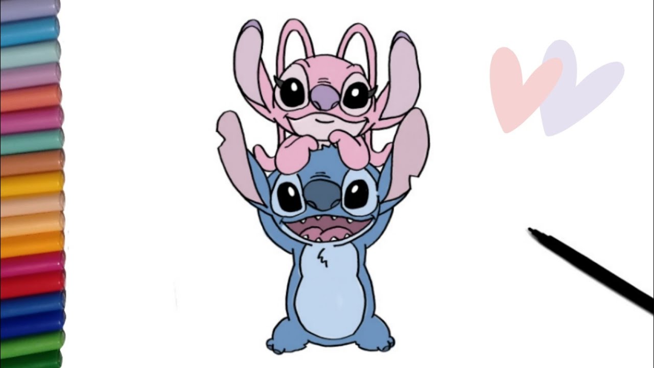 How to Draw Angel and Stitch I Easy Drawing Step by Step