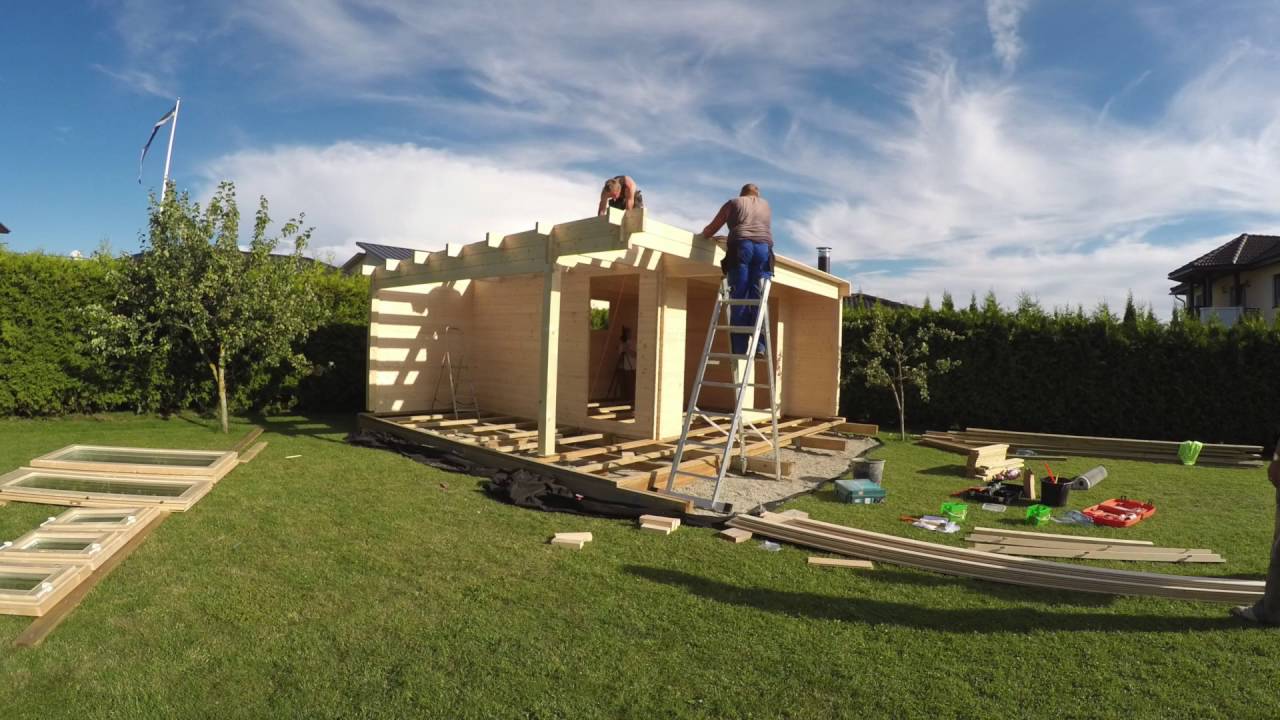 How to install (build) a Log Cabin Summer House (Garden Room, Garden Office)