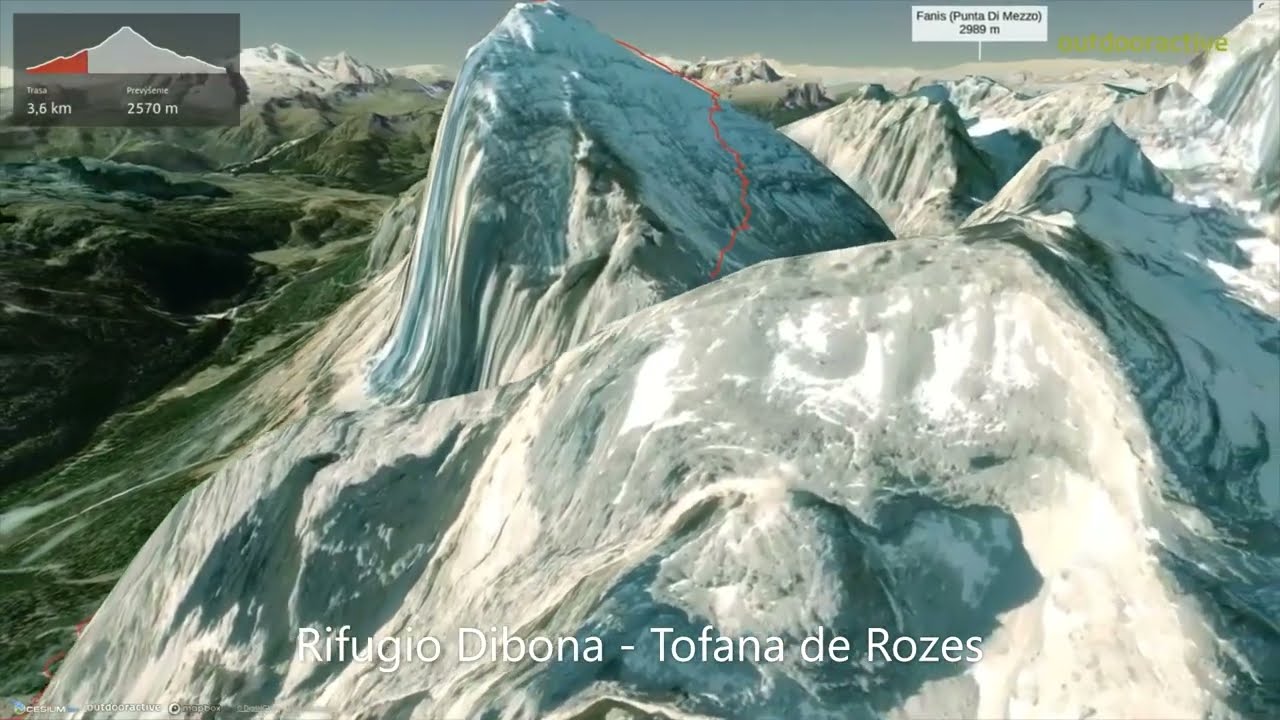 Rifugio Dibona - Tofana de Rozes ∆ hiking trails ∆ 3d-trail.com/italy/